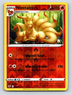 Stage 1 Ninetales HP 110 Scorching Breath Attack Rarity Red Fire