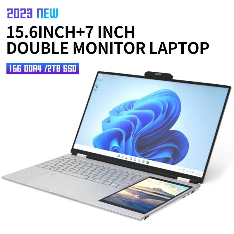 New 15.6″ + 7″ Touchscreen Laptop 16GB RAM + 1T SSD 180°Opening Dual Screen - Image 2 of 4