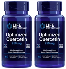 2PACK Life Extension Optimized Quercetin Immune Heart Blood Vessel Health 60Caps