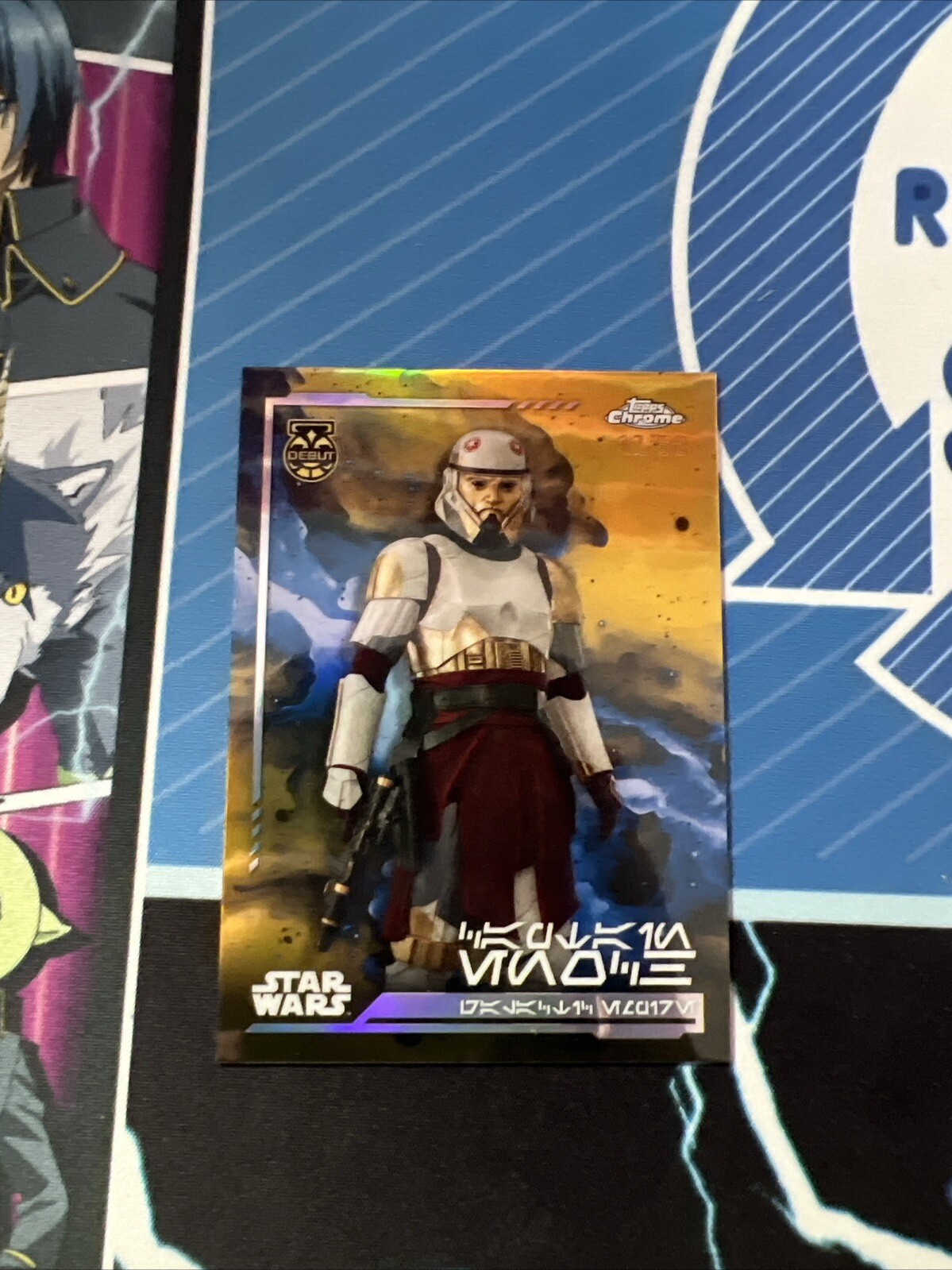 2024 Topps Chrome Star Wars Aurebesh Variation Captain Enoch GOLD Refractor /50