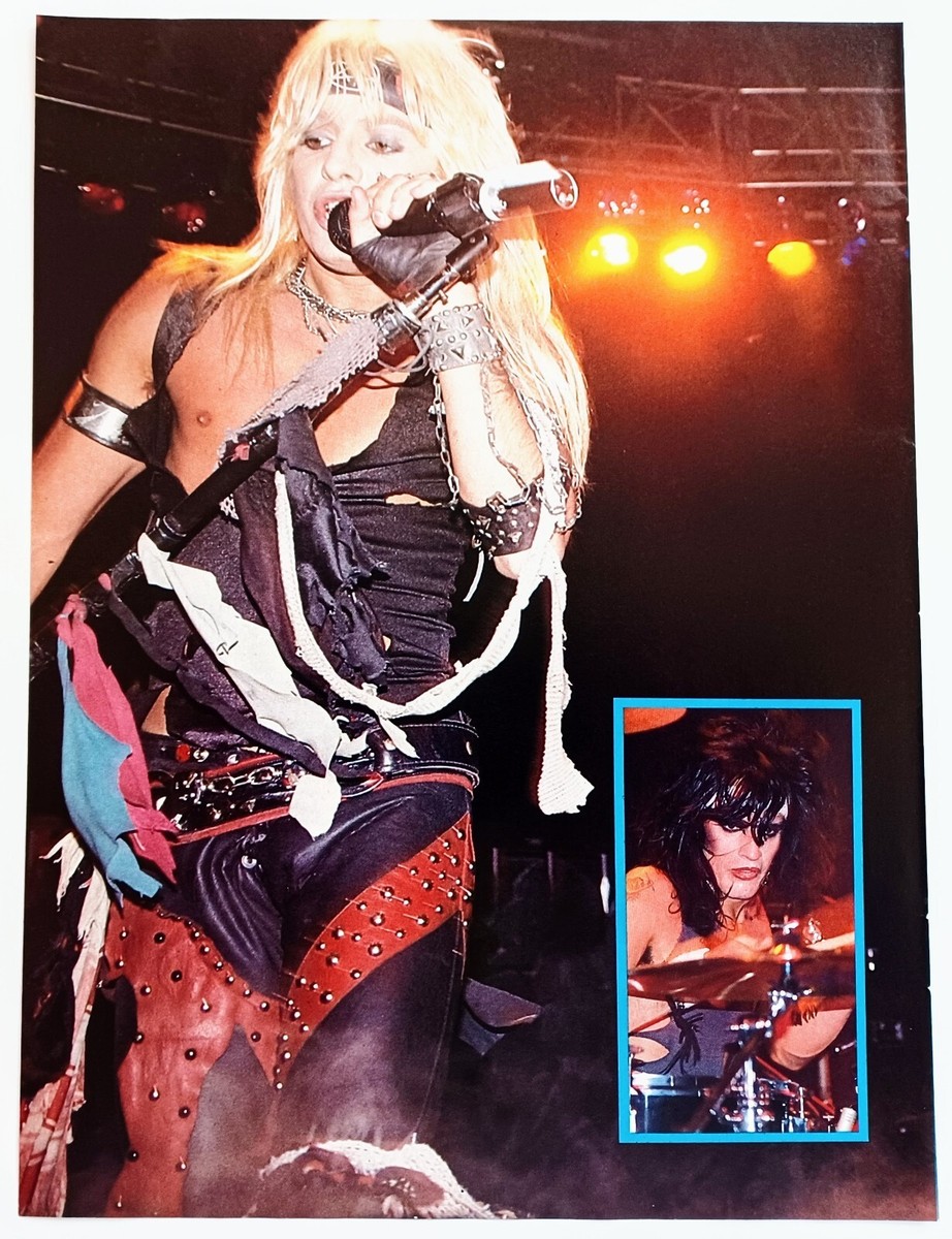 Vince Neil ポスター　40×30センチ　美品 MOTLEY CRUE VINCE NEIL/TOMMY LEE LIVE~ORIG 1985 POSTER~THEATER OF
