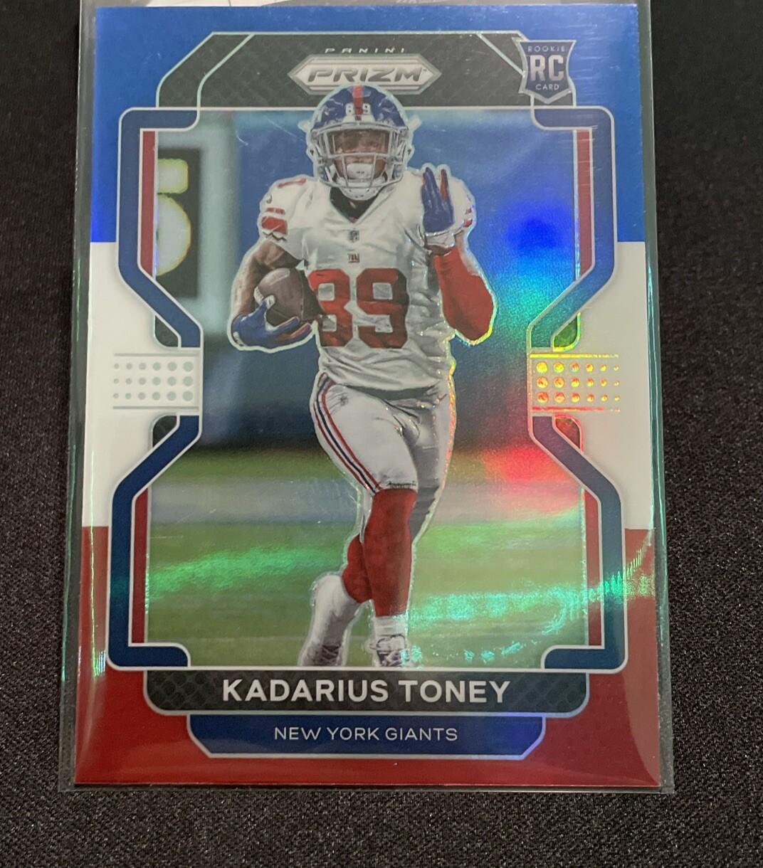 2021 Panini Prizm Kadarius Toney Red White Blue Prizm Rookie #342 Giants