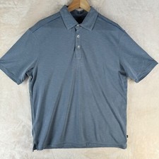 Tommy Bahama Shoreline Surf Men's Size M Solid Blue Short Sleeve Polo Shirt