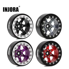 INJORA -5.25mm Offset 1.3" Aluminium Beadlock Wheels for 1/24 1/18 RC Crawler