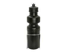 NEW! ABSOLUTE BICYCLE WATER BOTTLE WITH ALLOY CAGE 28OZ IN ALL BLACK.