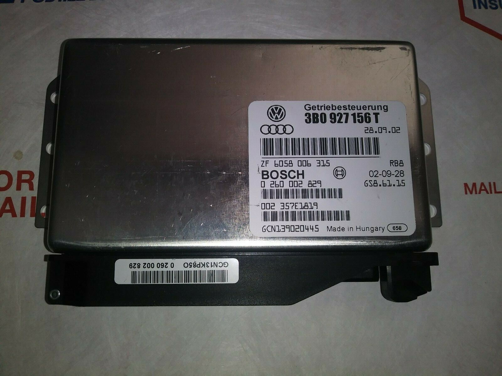 VW AUDI Transmission Control Module TCM TCU 3B0927156T 20012005 4