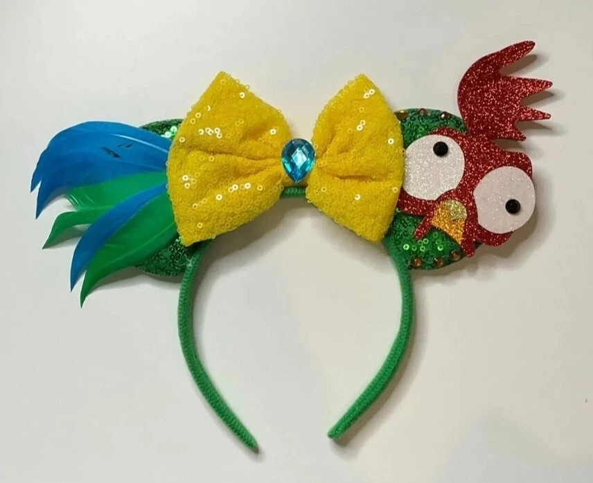 Moana and Hei hei Disney parks headband Minnie Mikey Mouse ears bow Hairband — 第 2/4 张图片