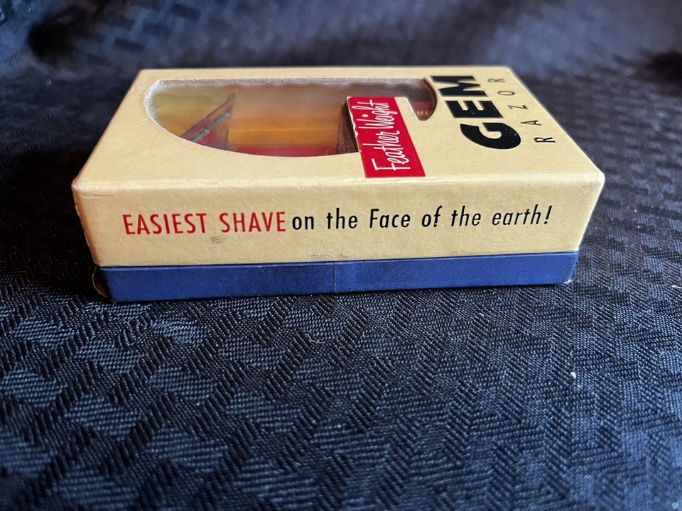 GEM Feather Weight SE Single Edge Safety Razor Vintage 1950s w/ Box