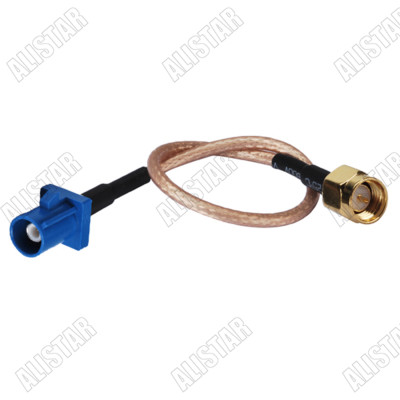 Fakra Plug C to SMA Plug Male Adapter Pigtail Cable RG316 30cm for GPS/WiFi