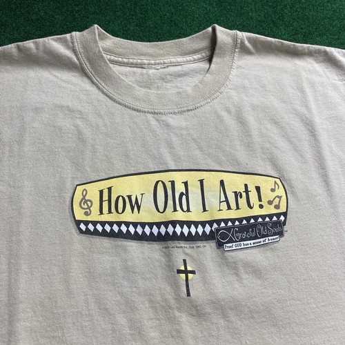 Vintage Jesus Shirt Mens Large Tan Religious Old I Art USA Bible Tee eBay