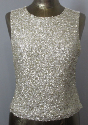 NWT Express Sleeveless Sequin Top Womens Size L Chest 35 Lined