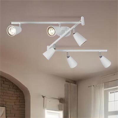 LED Deckenleuchte Deckenlampe schwenkbare Spotleuhte Deckenstrahler 6-flammig