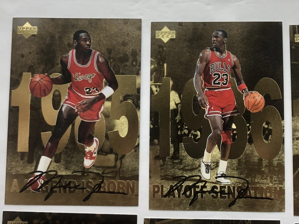 Michael Jordan Gold Over Sized Jumbo Cards 12 Card Set 1998 - 1999