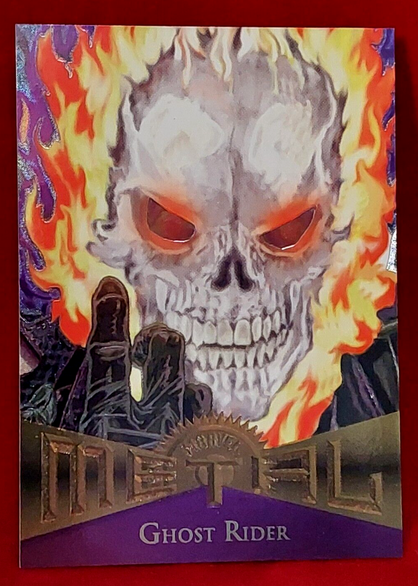 【激レア】THE SKAFLAMES / GHOST RIDER スカフレイムス GHOST RIDER 1995 Marvel Metal Card #59 Drawn by Tom Kyffin NM