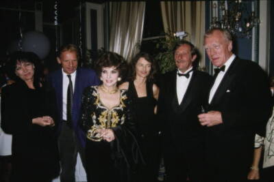 Anna Karina, Patrick Poivre D'Arvor, Gina Lollobrigida, Charl 1990s Old Photo
