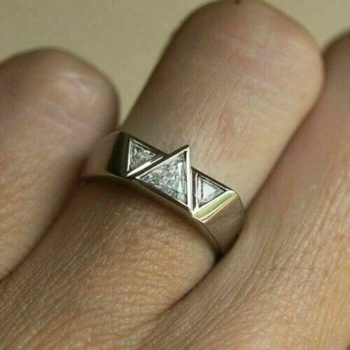 Men's trillion cut diamond ring sale