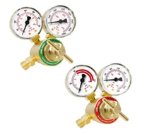 Oxygen Acetylene Regulator Set, CGA540 and CGA200 Inlet Connection 9/16"-18 (Typ