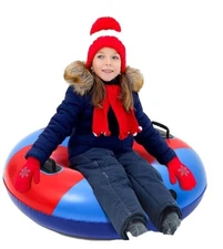Inflatable Snow Tube, 35 Inch Snow Sled for Toddlers Kids, 0.5mm Snow Tube...