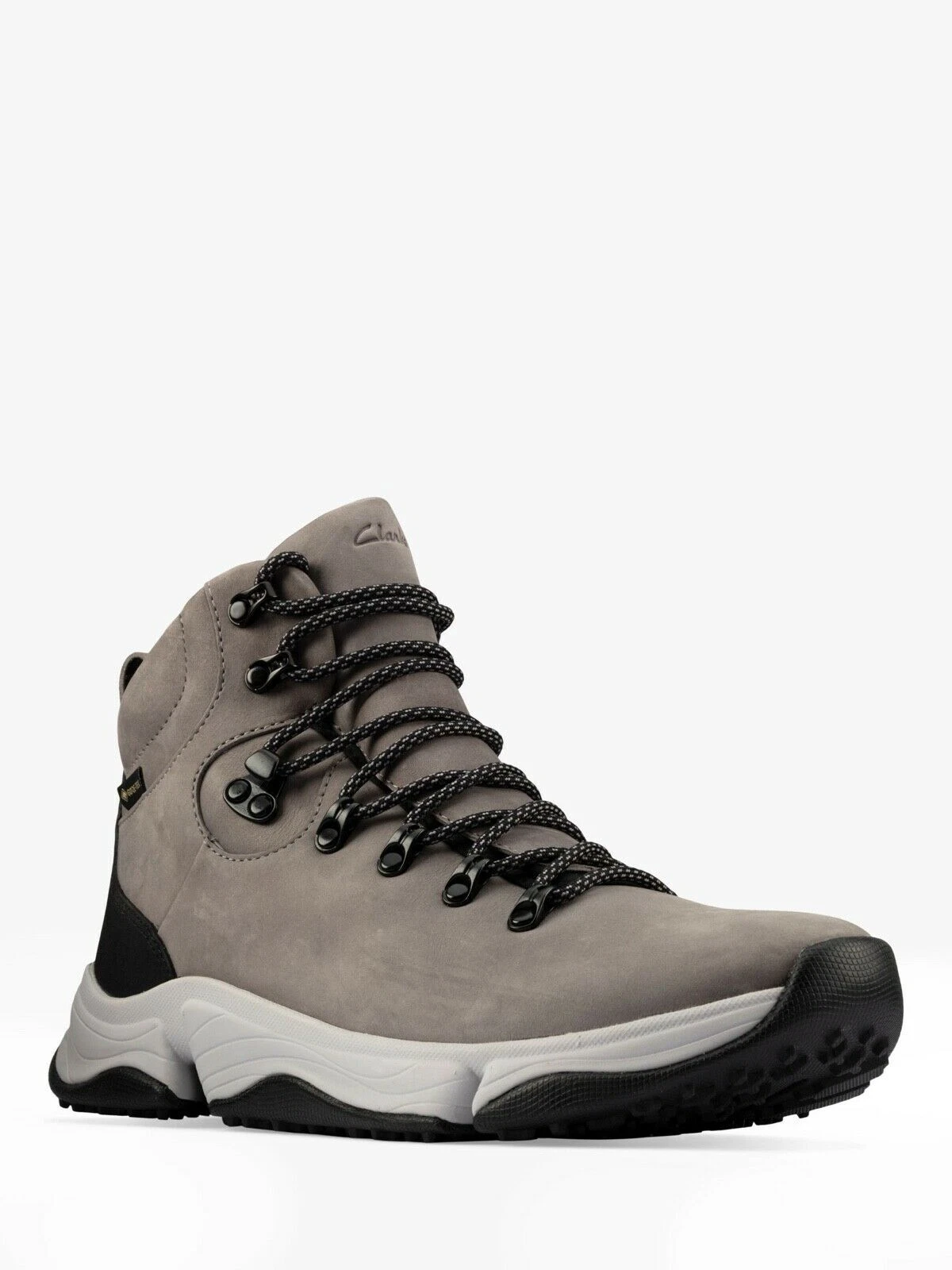 Clarks Mens ** Tri Path Hi Gtx - Grey Combi - Waterproof Hiking ** UK 8 / US 9 G