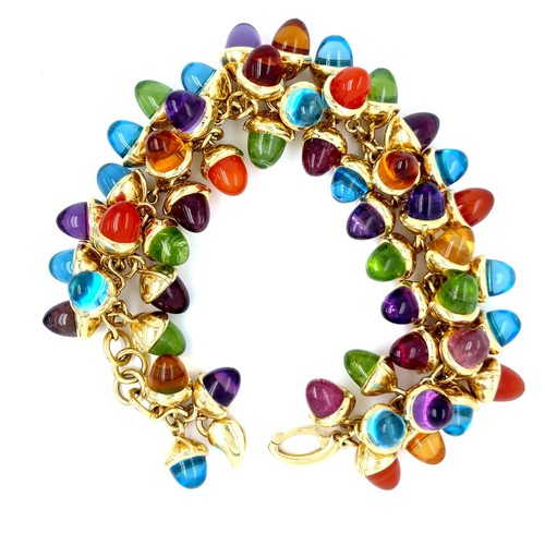 Bracciale Marina Chain in tessuto in poliestere giallo e