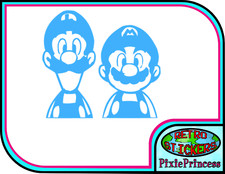 Mario Luigi B Nintendo Vinyl Sticker Wall Laptop Window Car Van Game Bedroom