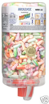 Moldex 6645 Sparkplugs Plugstation Earplugs NRR33 Dispenser 500 Pairs