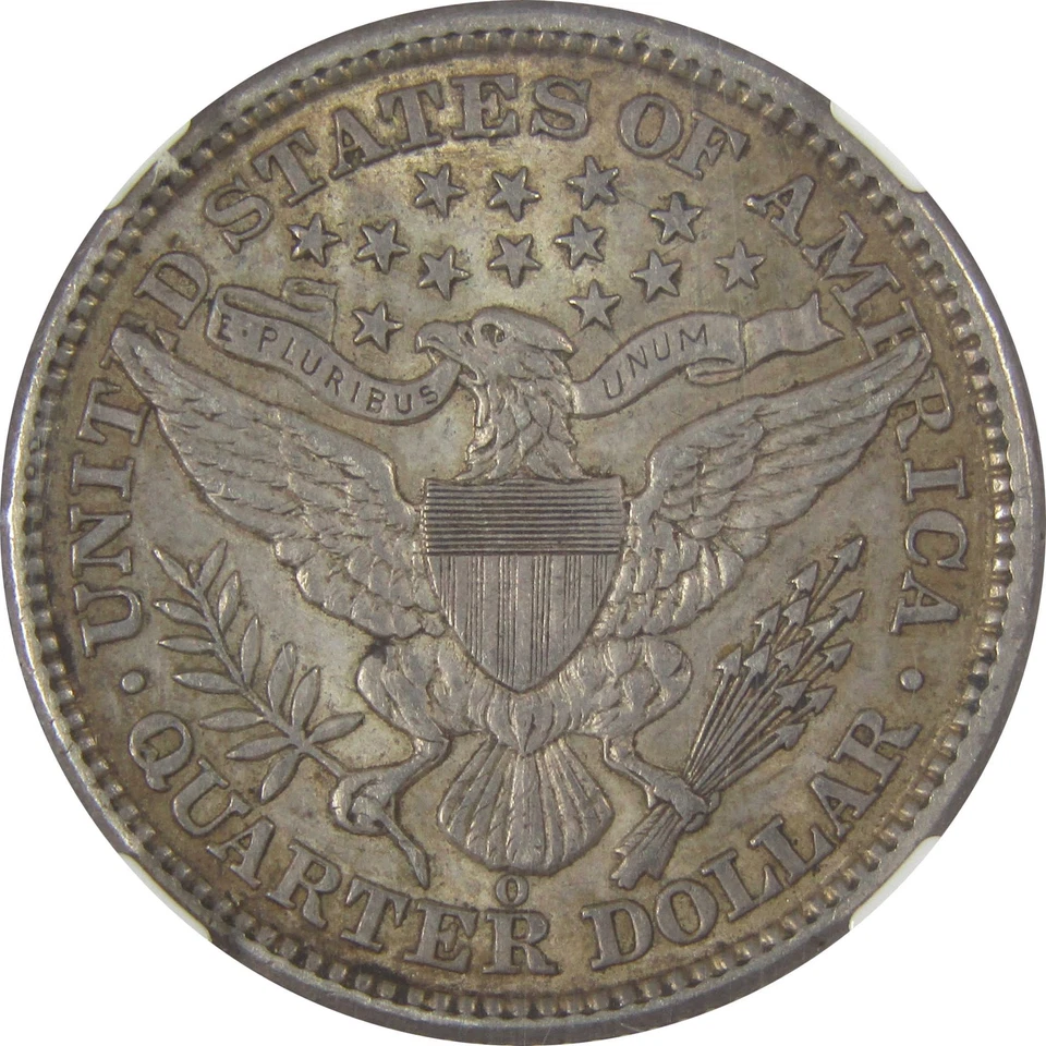 1892 O Barber Quarter AU 55 NGC Silver 25c Coin SKU:I19928 - Image 4 of 4