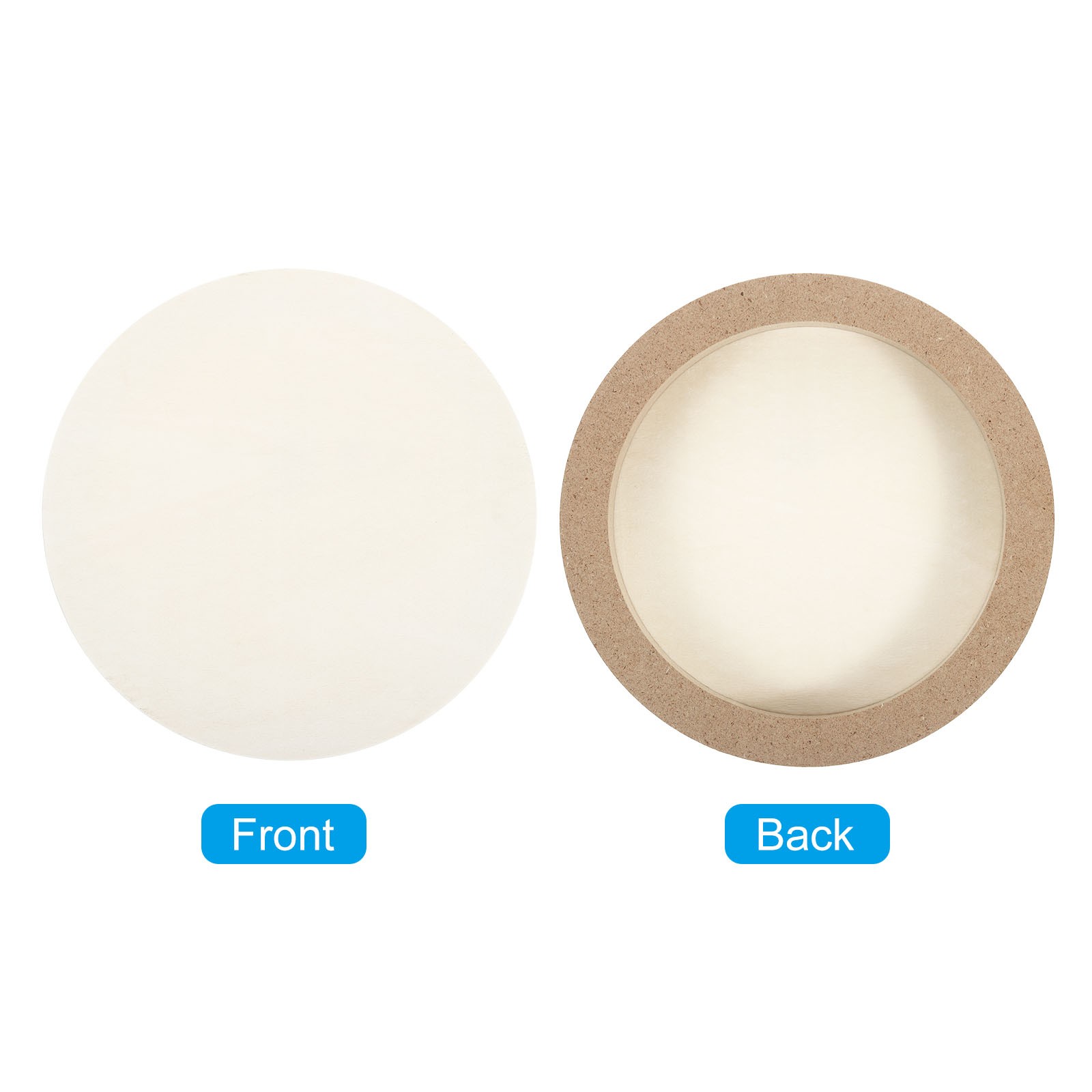 6" 8" Wood Panels Board, 2 Set Unfinished Round Wood Canvas Boards
