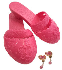 Disney FANCY NANCY Pink Dress Up Shoes  Play Earrings Costume Heels Princess