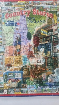White Mountain Puzzles Country Stores of New England Puzzle Postcard Sealed...