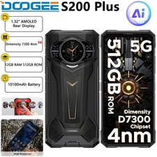 DOOGEE S200 PLUS 5G Rugged Phone Dual Screen Android 14 AI Camera Outdoors 512GB