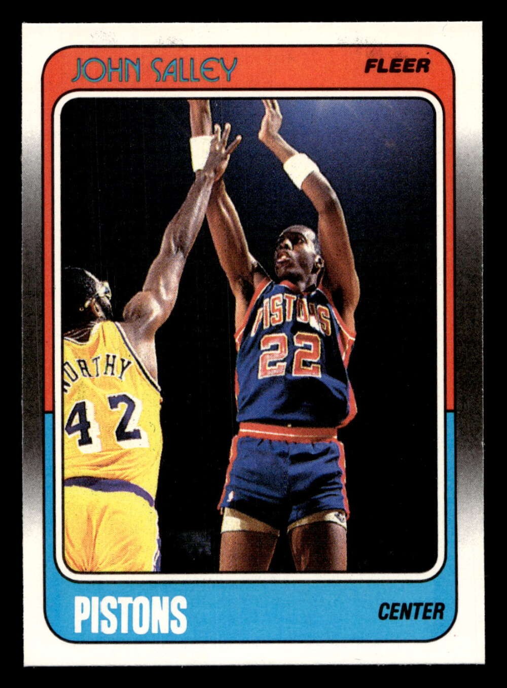 1988-89 Fleer #44 John Salley Near Mint+ RC Rookie Pistons Basketball ID: 509927