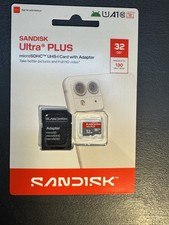 SanDisk Ultra PLUS 32GB microSDHC UHS-I Card A1 C10 U1 High Speed w/ Adapter