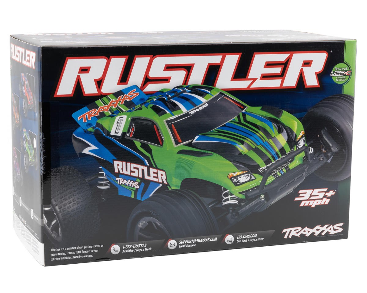 Traxxas Rustler HD 1/10 RTR 2WD Electric Stadium Truck (Red) [TRA37254-8-RED]