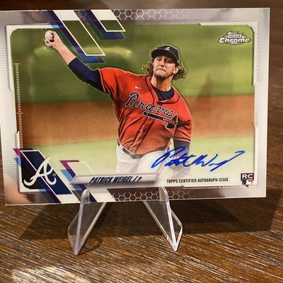 Patrick Weigel (RC) 2021 Topps Chrome Rookie On-Card Auto #RA-PW Atlanta Braves