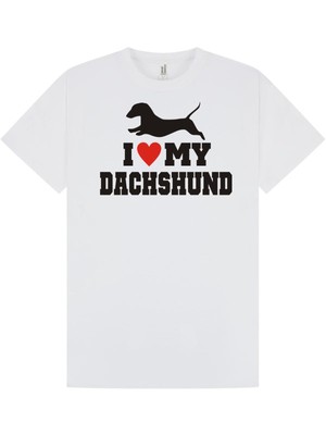 I LOVE MY DACKEL T-Shirt / Tee Shirt / Hund / Sport / Geburtstag / Weihnachten / S-XXL