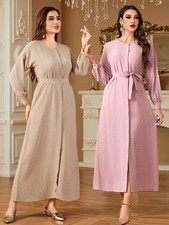 Elegant Abaya Women Muslim Long Maxi Dress Kaftan Robes Turkey Dubai Dresses New