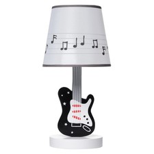 Lambs  Ivy Rock Star Guitar Lamp with White Musical Notes Shade  Bulb