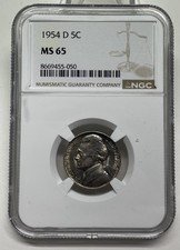 1954-D Jefferson Nickel 5c NGC MS65 Mint State US Coin