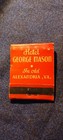 HOTEL GEORGE MASON...ALEXANDRIA VA....40S 50S 60S....UNSTRUCK MATCHBOOK — photo 1