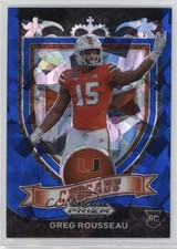 2021 Panini Prizm Draft Picks Crusade Blue Ice 13/99 Greg Rousseau #179 10k8
