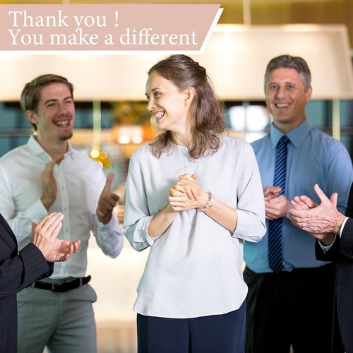 12 Pcs Coworker Employee Appreciation Bracelets Thank You Gifts Inspirational Ca - Afbeelding 6 van 7