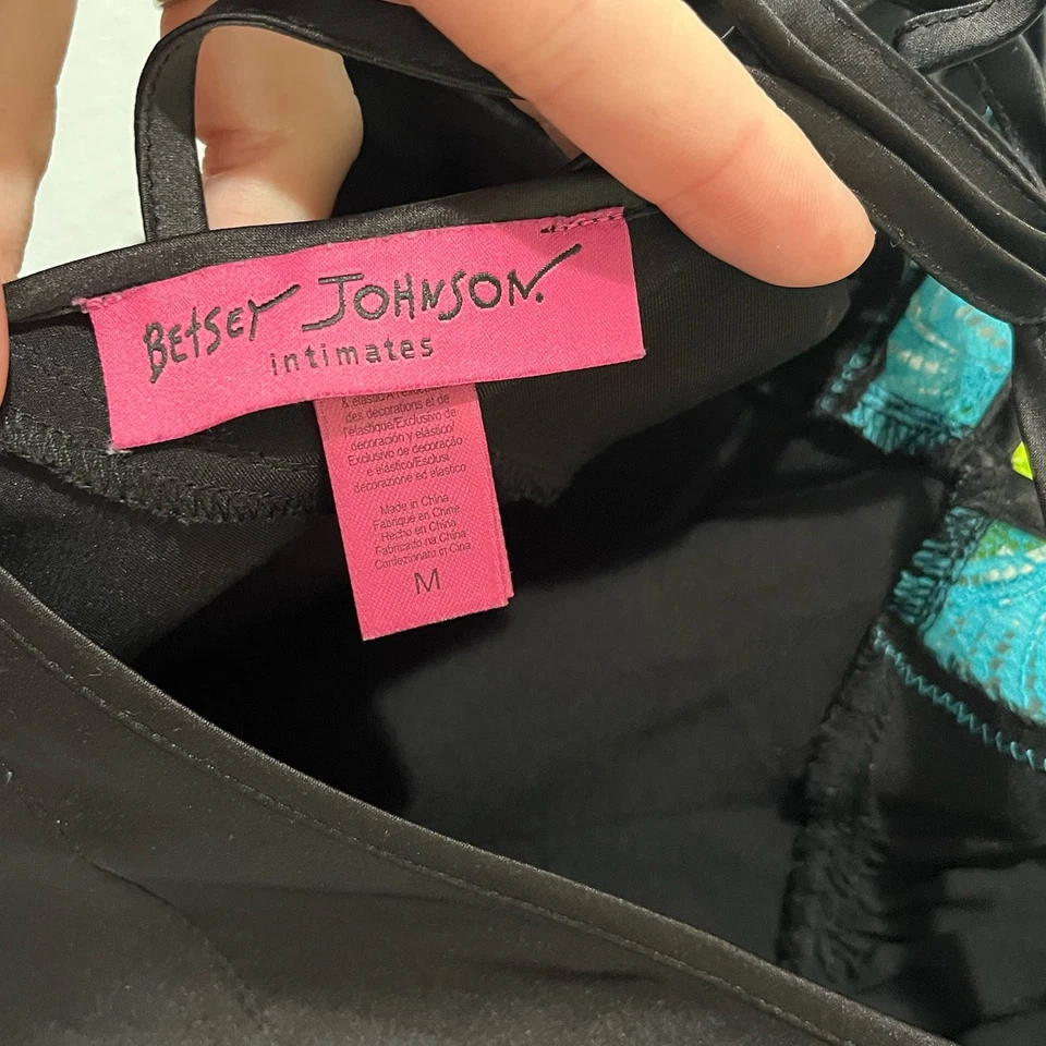 Vestido sin mangas Babydoll íntimo Y2K Betsy Johnson para mujer lencería mediana coqueta Foto 4 de 4