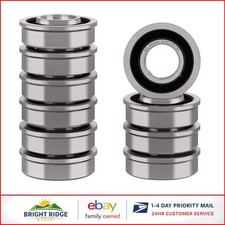 Set of 10 Flanged Ball Bearings 5/8" x 1-3/8" for Various Applications