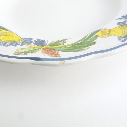 P123 von Potargil Portugiesische Fayence 9 5/8" Set mit 7 floral verzierten Schalen - Bild 9 von 9