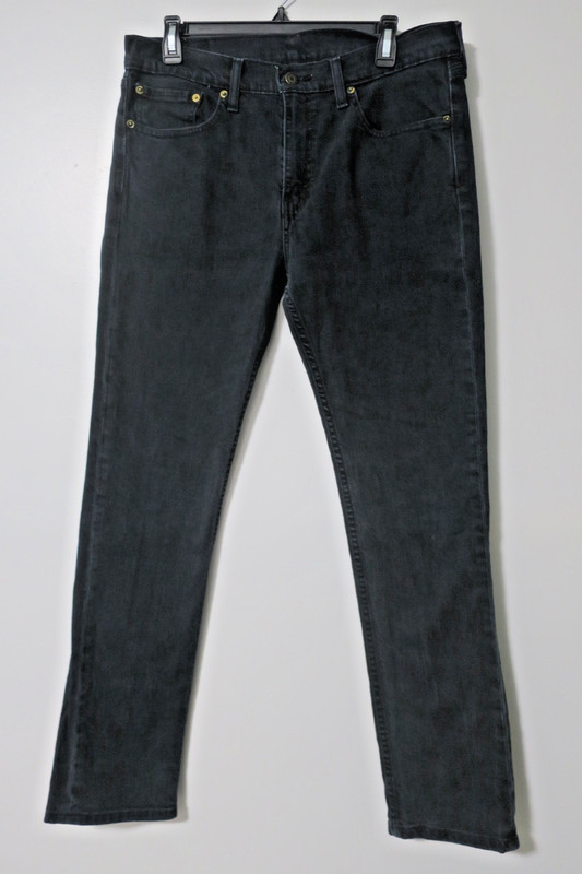 Levi's 511 Slim Fit Jeans Mens 34X32 Black Stretch Denim 04511-4406