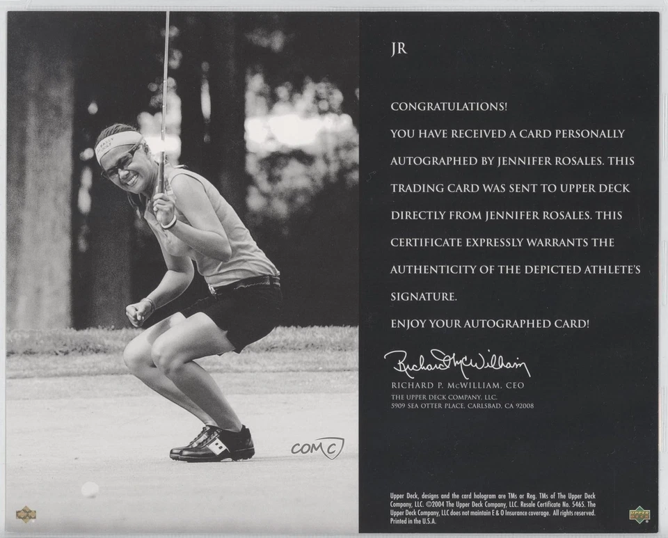 2004 SP Signature Signature Shots Jennifer Rosales #JR Rookie Auto RC - Image 2 of 2