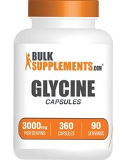 BulkSupplements Glycine Capsules - 3000mg per Serving - 360 Capsules