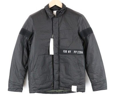 Replay Men's Jacket S Black Padded Zipper Long Sleeves Back Logo