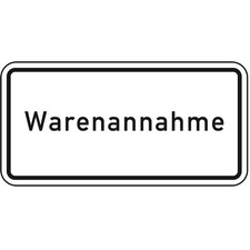 Schild I Hinweisschild Warenannahme Alu RA0 reflektierend 600x330mm DIN 67520